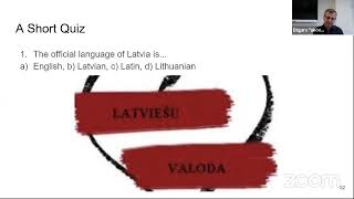 IOL 2021 | Latvia. Kurzeme. Ventspils. | Lecture by Prof. Dreijers screenshot 1