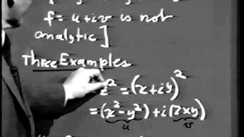 Part I: Complex Variables, Lec 2: Functions of a Complex Variable