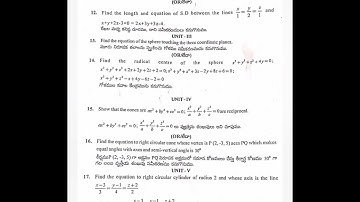 degree 2nd semester mathematics question paper 2023||#mathematics|solid geometry|