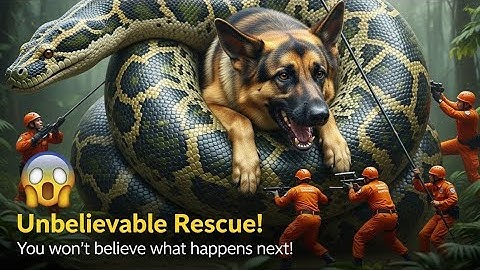 Brave Heroes Save Dog from Giant Python’s Deadly Coils 🐕🐍