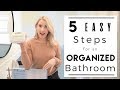 ORGANIZE | Tips and Ideas for Small Bathroom Organization