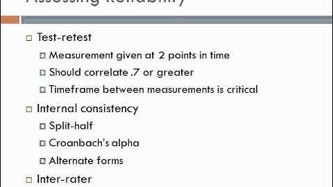 Reliability & Validity Part 1