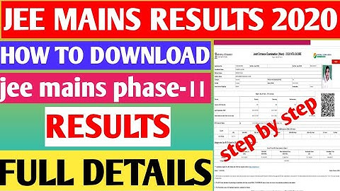 How to download jee mains results 2020।। Jee mains results ।। jee mains