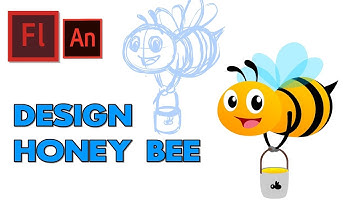 Design Honey Bee in adobe flash | Adobe flash tutorials
