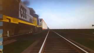trainz 12 CSX mixed freight train slowly moving towards Gunner Yard