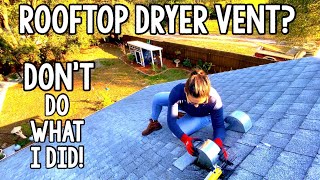 Cleaning a dryer vent on the roof  Do not DIY!