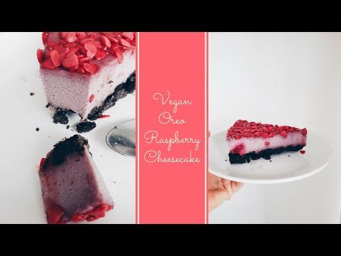 vegan-oreo-raspberry-cheesecake-/-cheesecake-végétalien-aux-framboises-et-oreo