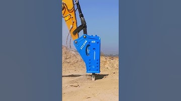 Crushing hammer works in rocky strata- Good tools and machinery make work easy
