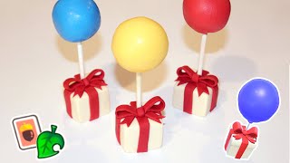 How to Make Animal Crossing Balloon Presents Cake Pops