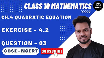 Class 10 || Ex. 4.2 Question 3 || Quadratic Equations|| NCERT || Easy Maths|| By Zee Sir || MaThicX