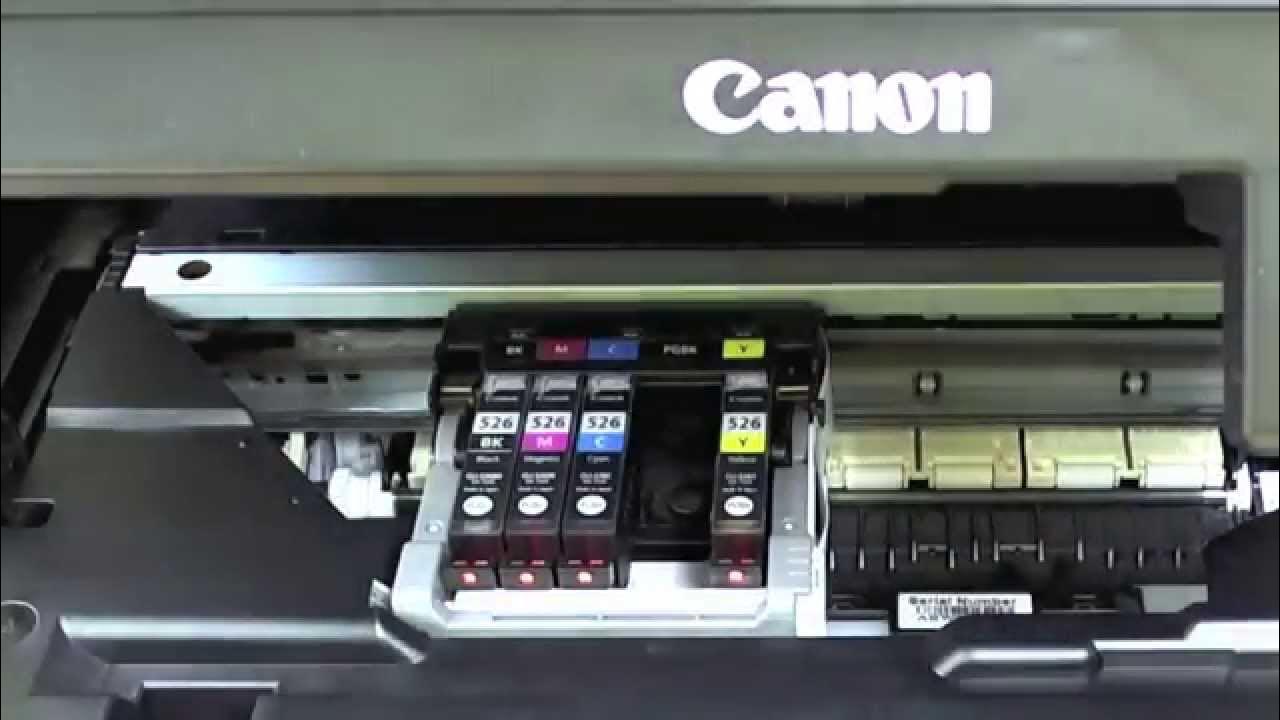 Canon MG5250 - Changing cartridges - YouTube