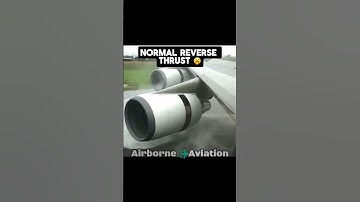 Normal reverse thrust vs target reverse thrust #aviation #planes #avgeek #airplane #aircraft