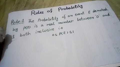 Rules of probability.....Rule:1 &2 maths teacher