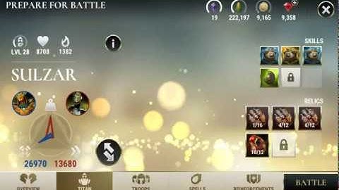 Dawn of titans - Titan arena 4 with Sulzar