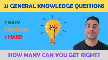 21 GENERAL KNOWLEDGE QUESTIONS QUIZ