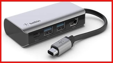 Belkin USB C Hub, 4-in-1 MultiPort Adapter Dock with 4K HDMI, USB-C 100W PD Pass-Through Charging -