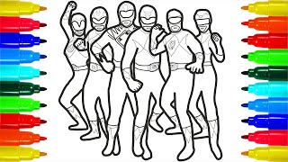 Power Rangers Battle Group Coloring pages