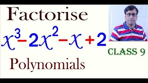 Factorise   x^3 - 2x^2 -x  + 2  using factor theorem Exercise 2.4 Question 5 (1) NCERT Class 9 Math