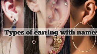 Types of earring with names||Types of jwellery (part-1)||THE TRENDY GIRL