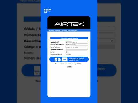 como utilizar el portal de pagos de airtek pagos en línea |pago móvil C2P|