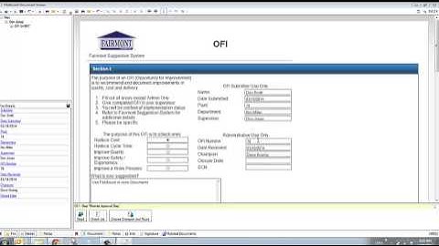OFI Form Use and Workflow
