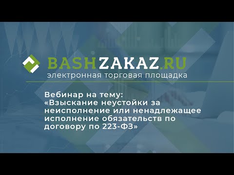 «Взыскание неустойки за неисполнение или ненадлежащее исполнение обязательств по договору по 223-ФЗ»