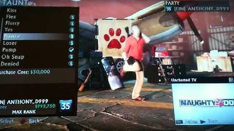 Uncharted 3 beta 2.0 all taunts