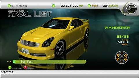 IMPORT TUNER CHALLENGE   XBOX 360   Video   014 of 055   RIVAL LIST   WANDERER