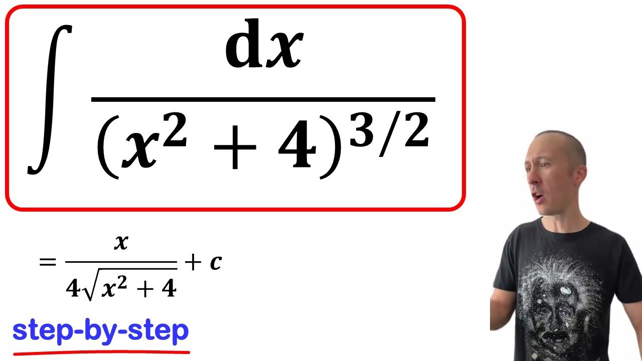 Sketchy Integral 1/(x^2+4)^3/2 using trig sub! - YouTube
