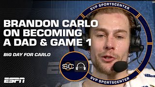 Bruins' Brandon Carlo reacts to Game 1 win after becoming a father in the same day 👏 | SC with SVP