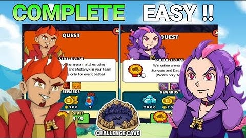 Dynamons world challenge cave story fire elite  and Dark Elite  quest complete easily