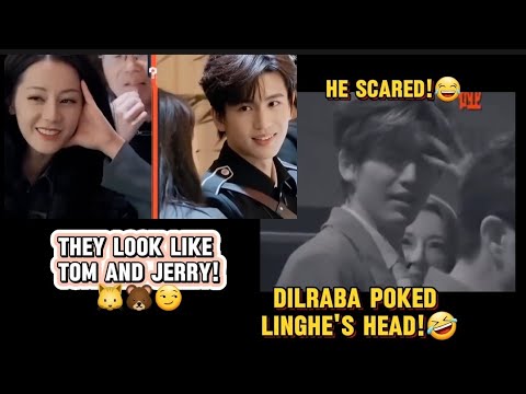 Zhang Linghe was pranked by Dilraba!😅😏 #zhanglinghe #dilraba