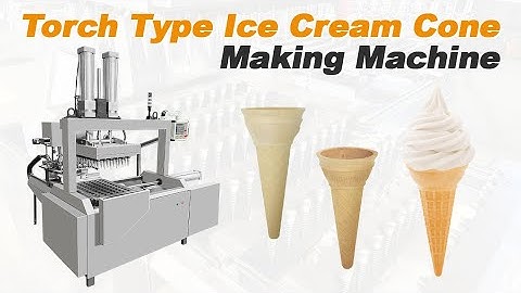 Torch Shape Ice Cream Cone Maker|Fully Automatic Ice Cream Cone Making Machine with 60 Molds