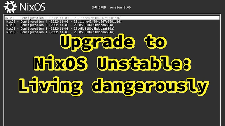 Uppgradera till NixOS instabil - En rullande NixOS