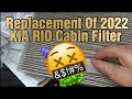 2022 Kia Rio Cabin Filter Replacement