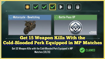 COD Mobile Get 15 Weapon Kills With the Cold-Blooded Perk Equipped in MP Matches Task Complete