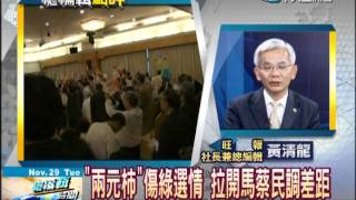 總編輯時間 20111129(1/2)》「兩元柿」傷綠選情 拉開馬蔡民調差距