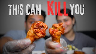 Blazing Knockout DEADLY Hot Wings Challenge 🥵🌶️