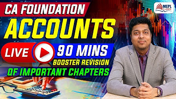 CA Foundation Accounts Revision | Mohit Agarwal | MEPL classes