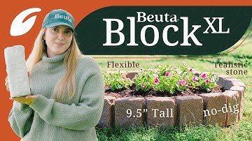 Beuta Block XL - 9.5" Inch Raised Garden Retaining Wall, No Dig! | Beuta Landscape Edging