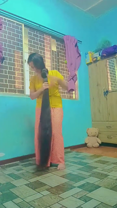 Very Long Hair Myanmar Lady #hair #verylonghair #myanmarlonghair #hairjob #hairlover