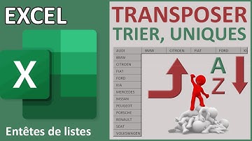 Transposer un tableau de valeurs uniques triées avec Excel