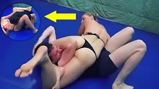 Women Vs Boy Competitive Grappling Match | Jiu Jitsu Mixed Wrestling BJJ