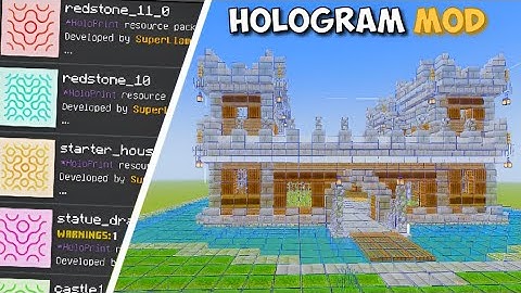 The Best LITEMATICA MOD For Minecraft PE 1.21+ 🔥 | Hologram Mod MCPE [Custom 1000+ Bulids🤯]