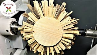 Woodturning: A surprising effect with kindling wood😳