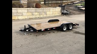 AMO 7x18' Wood Deck Car Hauler Trailer 9990# GVW A9918CE-CH