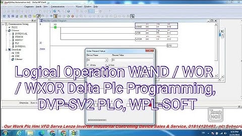 Logical Operation WAND / WOR / WXOR Delta Plc Programming, DVP-SV2 PLC, WPL-SOFT