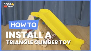 How to Install the 4 in 1 Triangle Climber Toy with Sliding Board | TS10052 #costway #howto