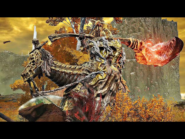 Elden Ring - Draconic Tree Sentinel Boss Fight (4K 60FPS) class=