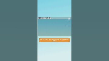 ASSIGNMENT INTRODUCTION CONTENT l 8 MUST HAVE POINTS l PART 1